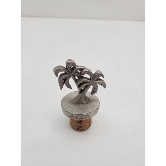 Vintage Wine Bottle Cork, Pewter Trees Stopper Lid Bar Ware 1990s pewter Wine - Picture 4 of 10
